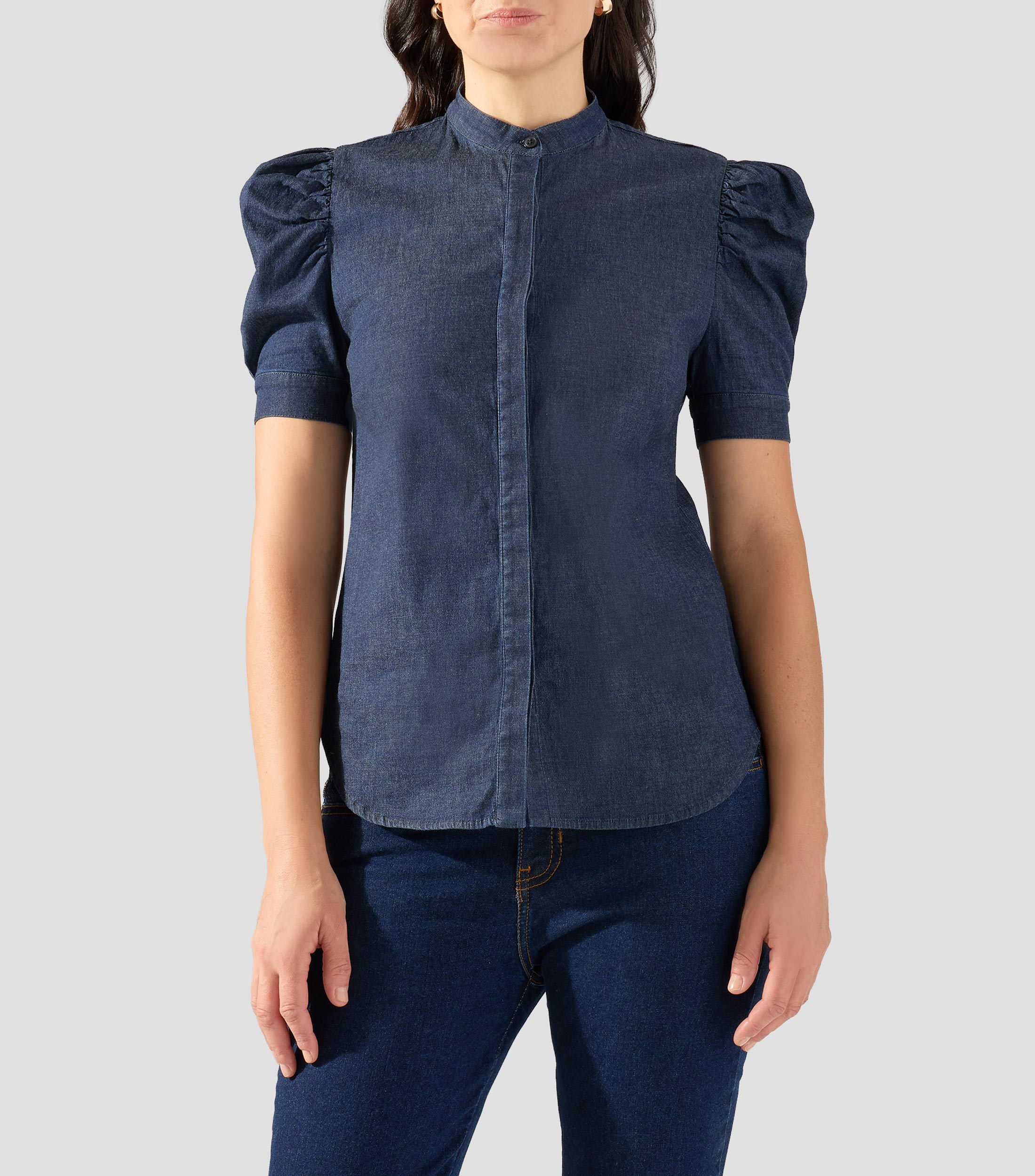 Blusa lisa manga corta lisa Mujer